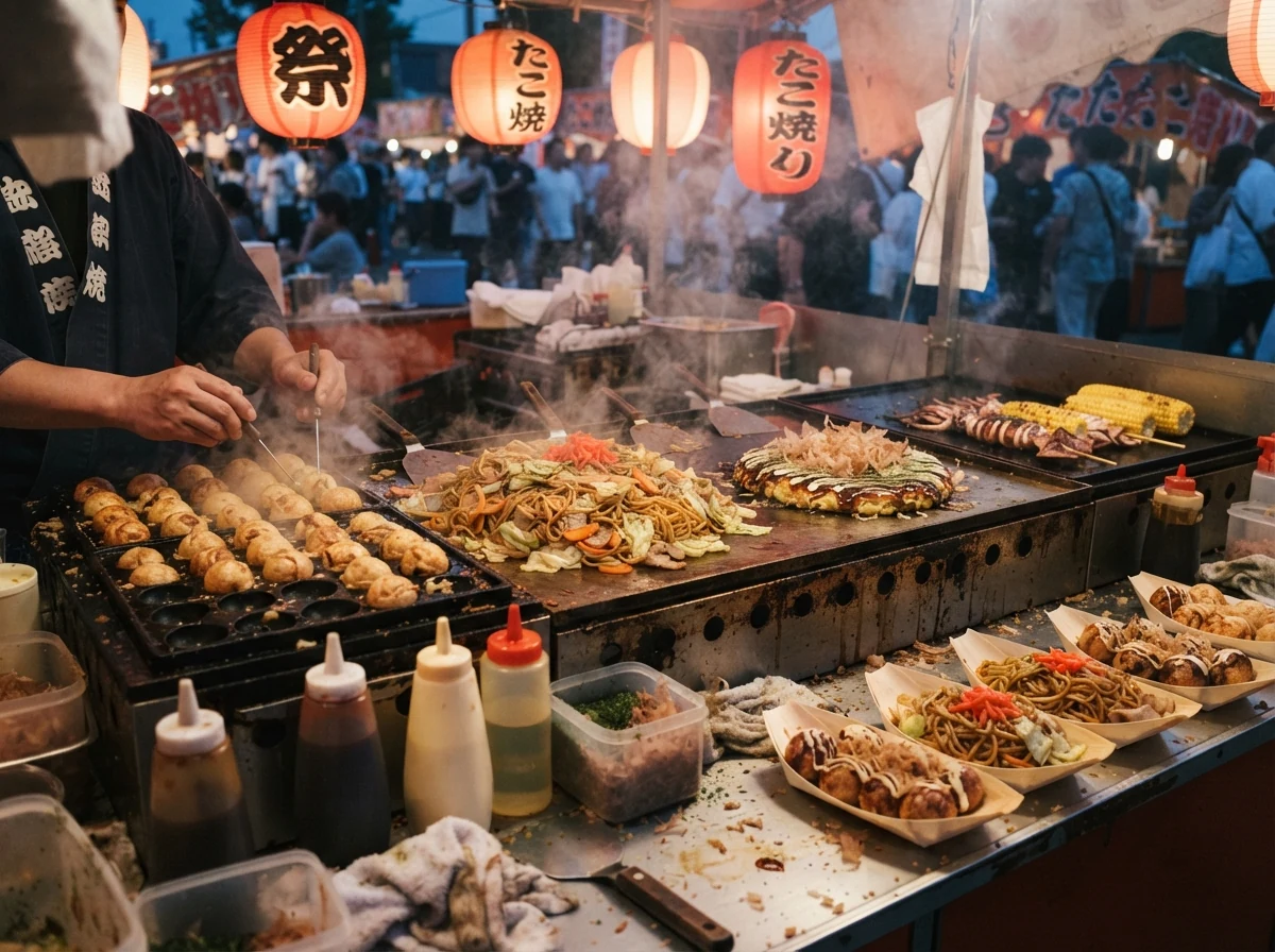 夏祭りの屋台