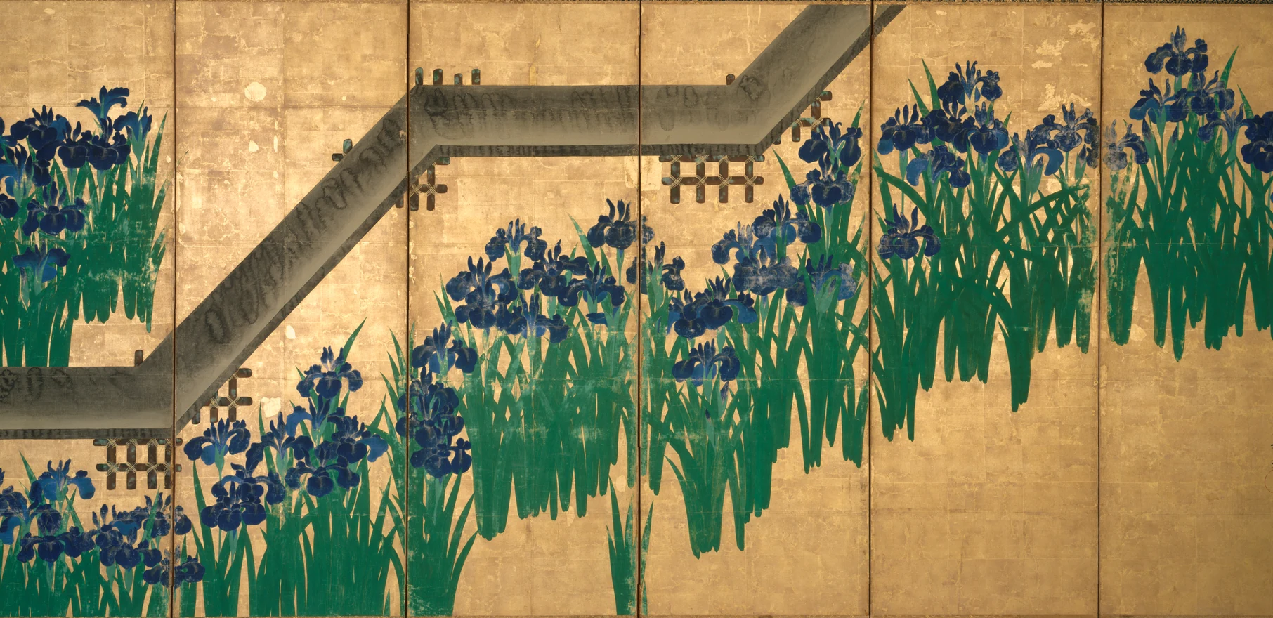 Irises at Yatsuhashi (Eight Bridges)