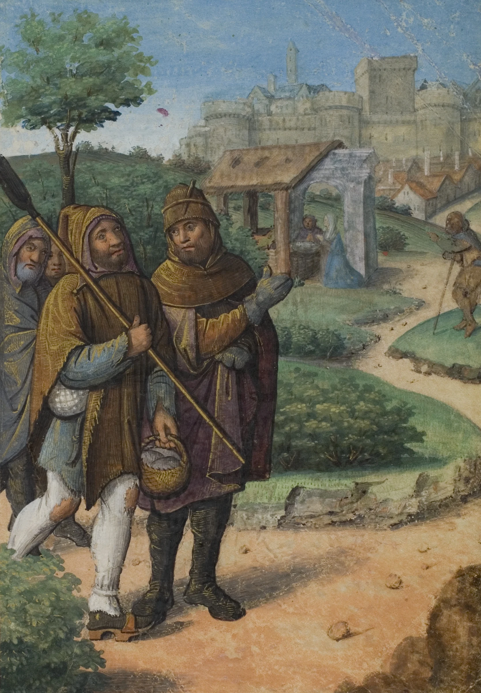 Shepherds on Their Way to the Nativity from a Book of Hours