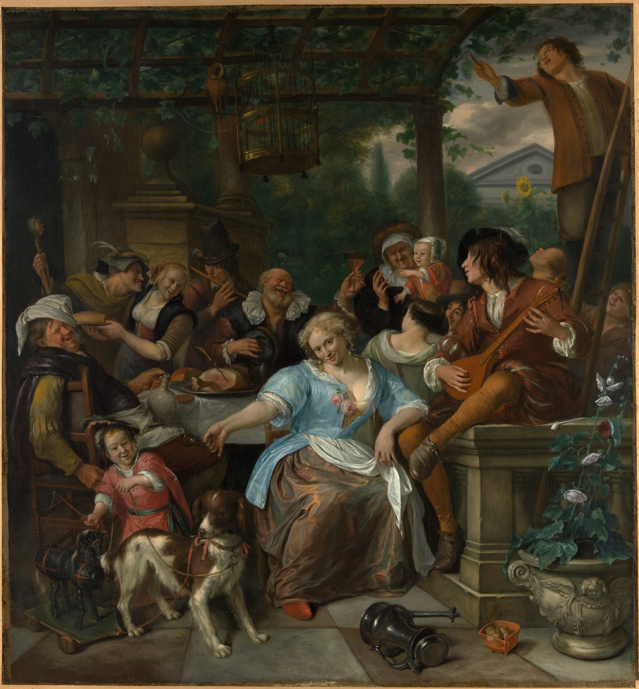 Merry Company on a Terrace