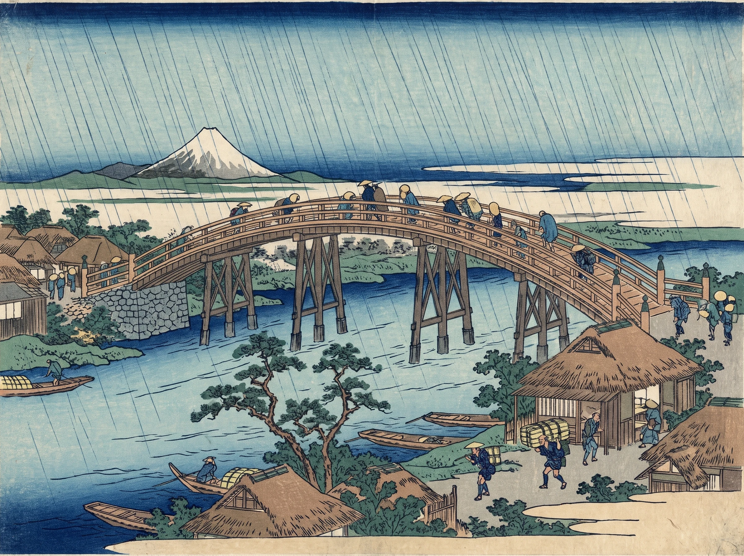 雨の宿場